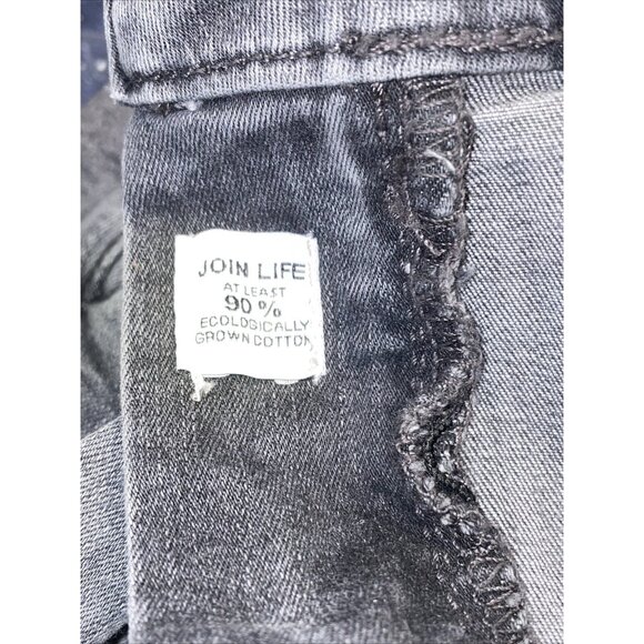 Zara Skinny Gray Jeans Stretch Ankle Slit No Flaws 90% Eco Grown Cotto Wms Sz 4 - Picture 6 of 10
